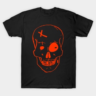 Freaky or scary Halloween month skull T-Shirt